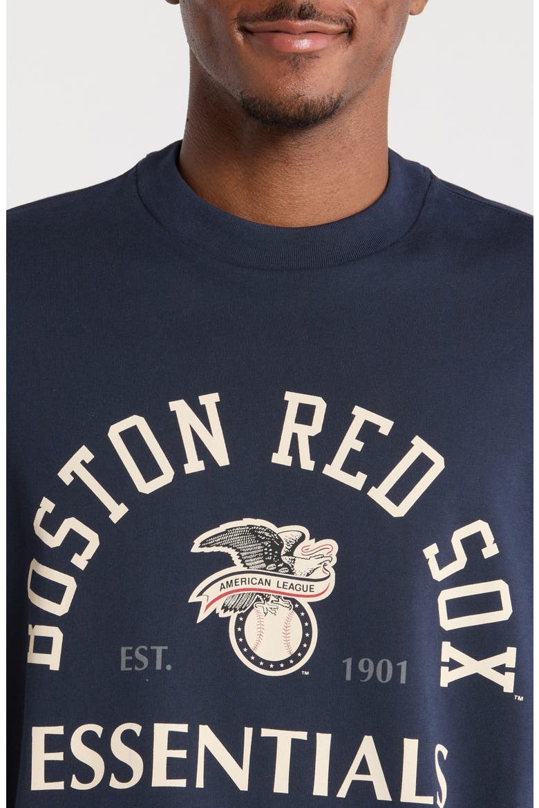 x MLB Boston Red Sox Merch Cotton Graphic T-Shirt, Alternate, color, DARK SAPPHIRE