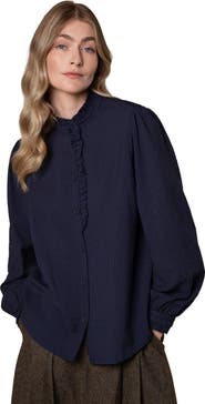 Celtic & Co. Textured Frill Collar Blouse