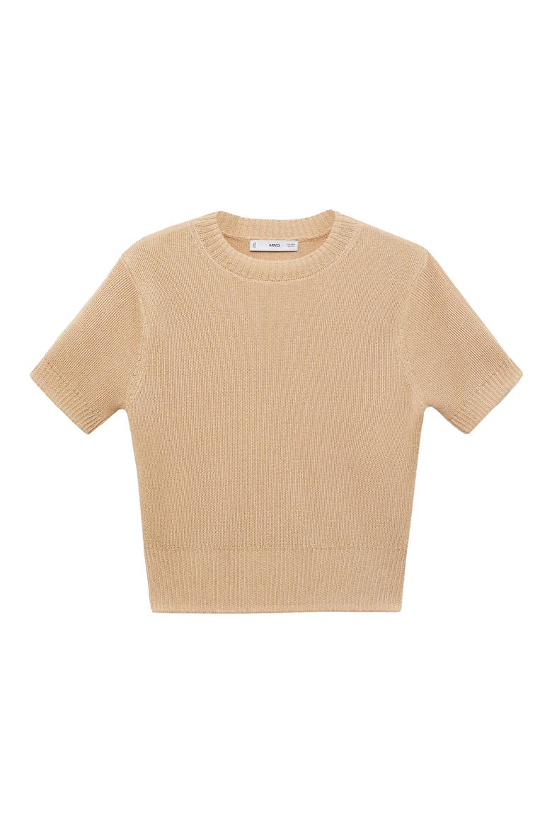 Short Sleeve Crop Sweater, Alternate, color, LIGHT/ PASTEL GREY