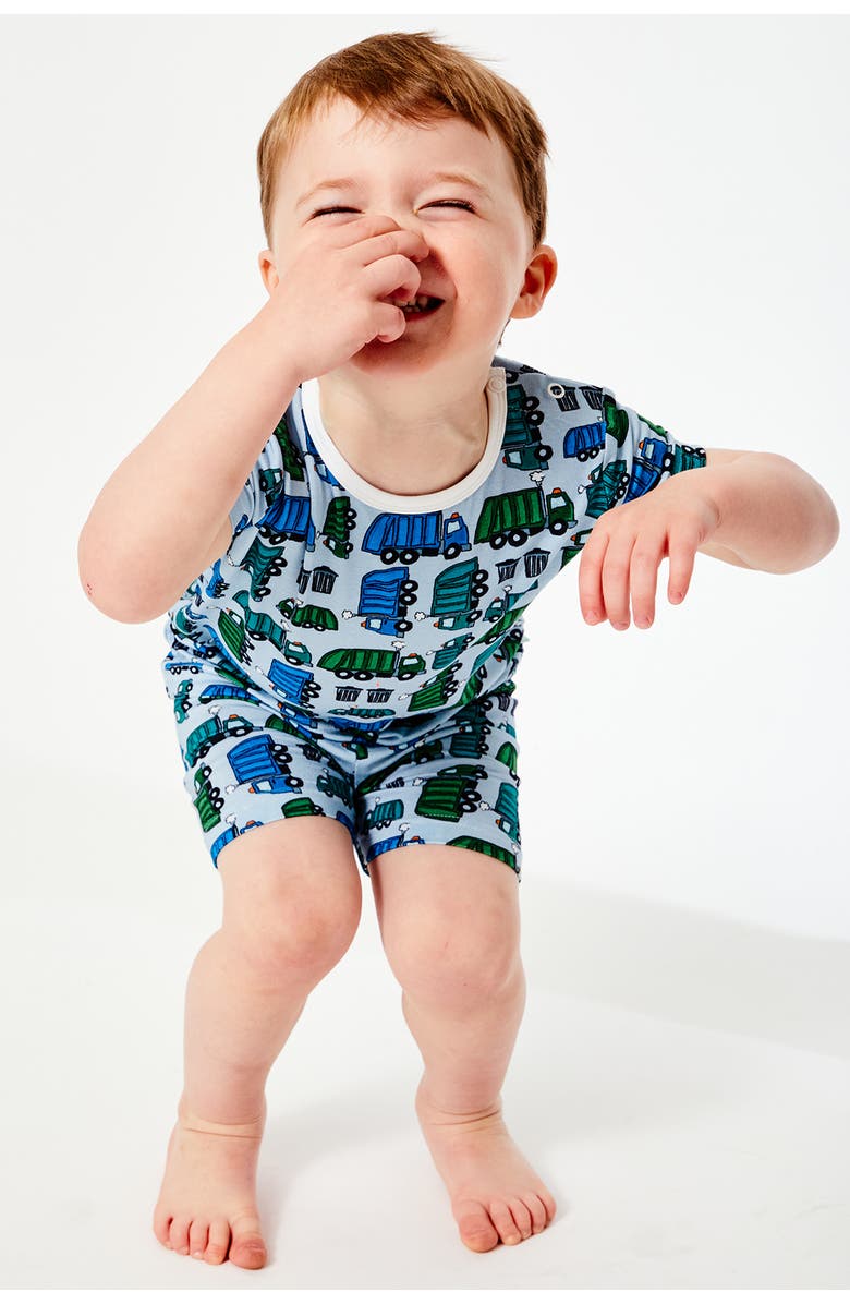 Clover Baby & Kids Shorts Pajama Set - Garbage Trucks, Alternate, color, 