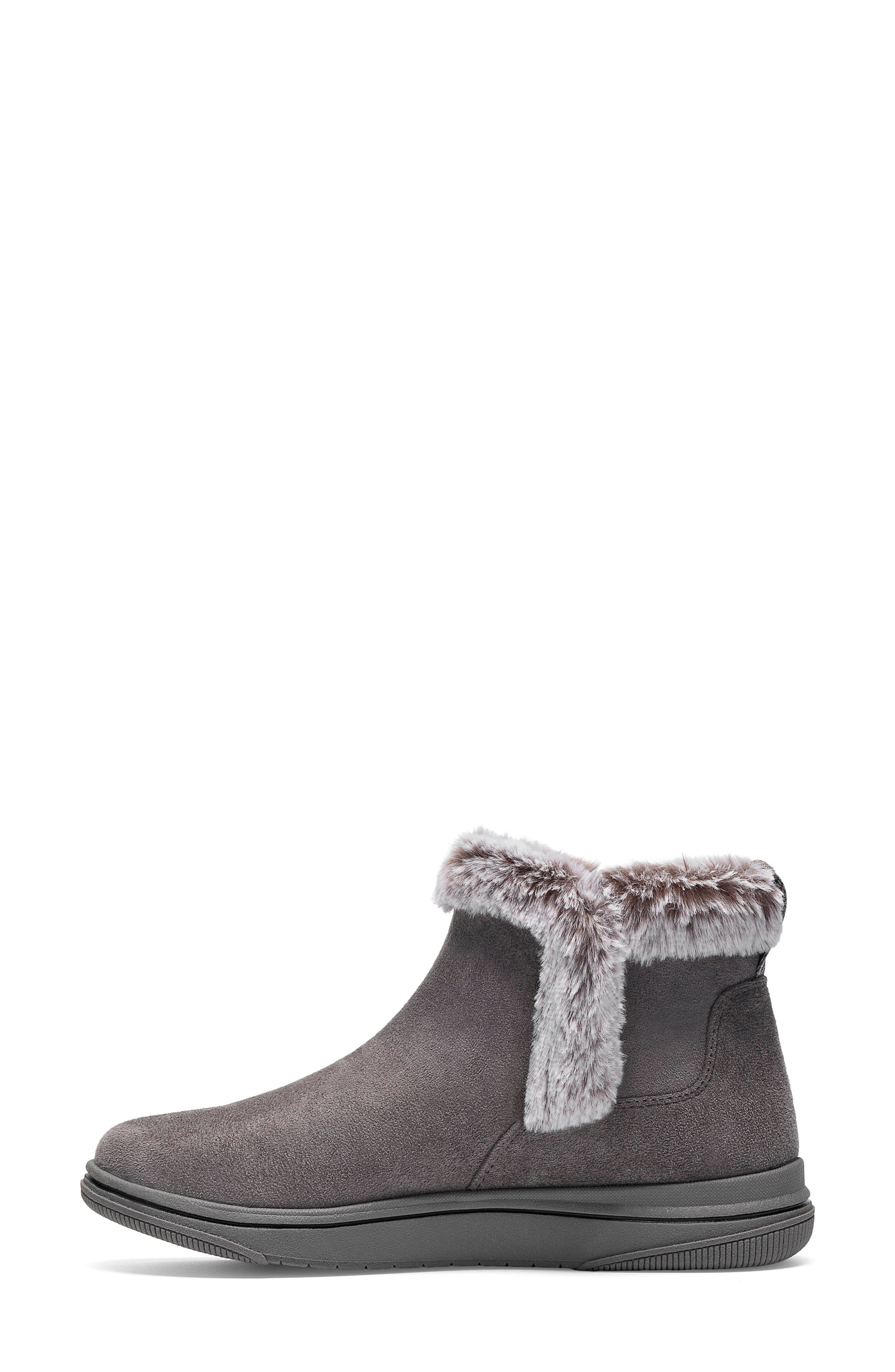 Breeze Faux Fur Ankle Boot, Alternate, color, DARK GREY