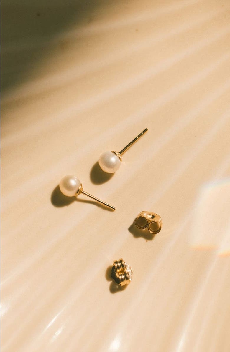 MADE BY MARY Pearl Stud Earrings, Alternate, color, 