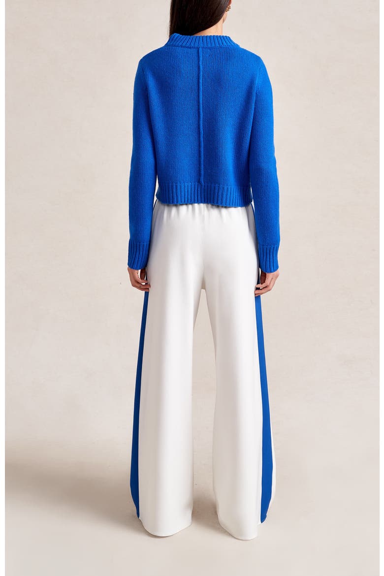 Side Stripe Colby Pant, Alternate, color, Ivory/Cobalt