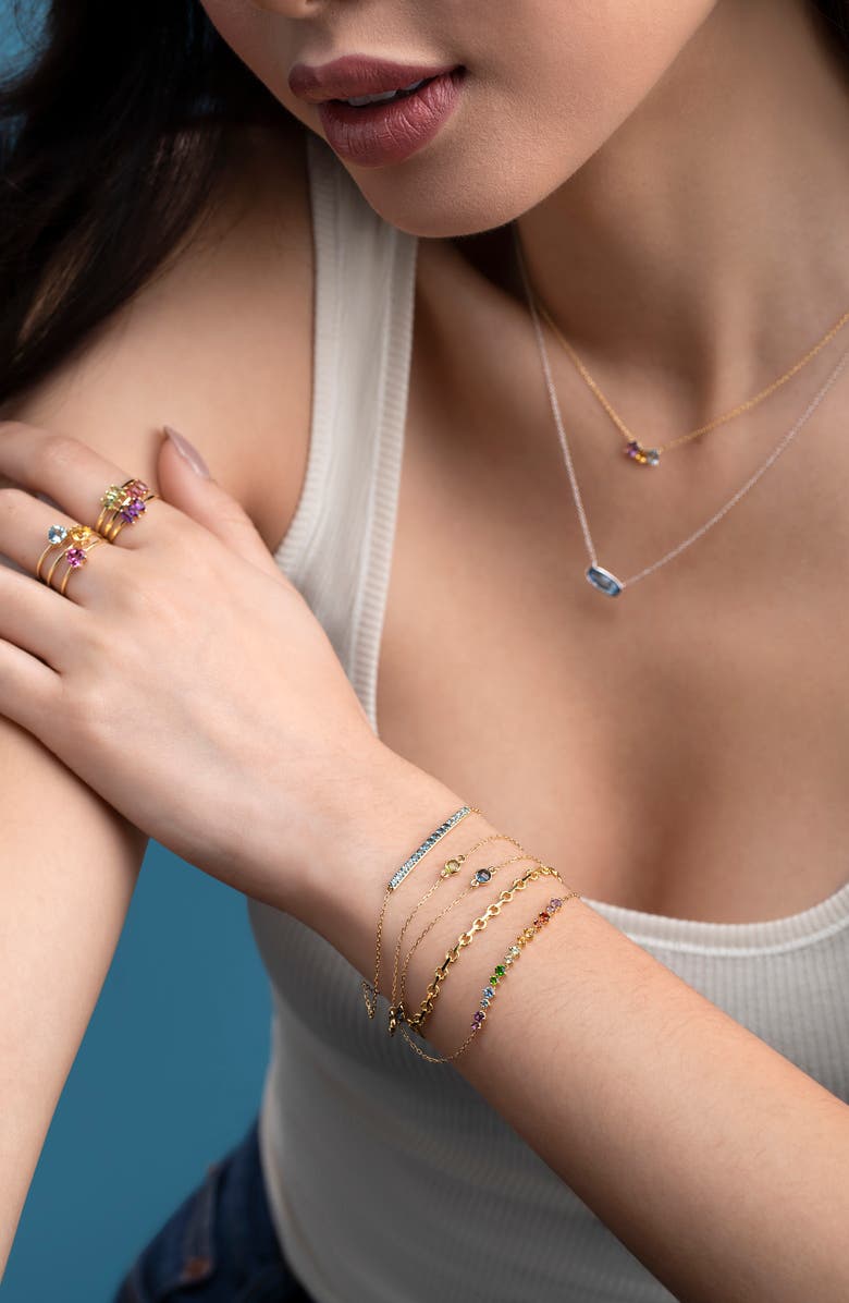 Bony Levy 14K Gold Sky Blue Topaz Oval Pendant Necklace, Alternate, color, 