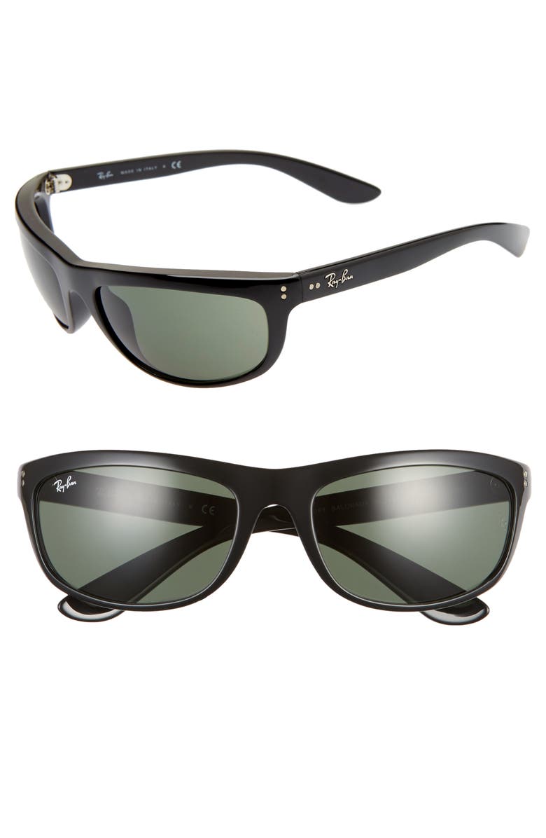Ray-Ban 62mm Wraparound Sunglasses, Main, color, 