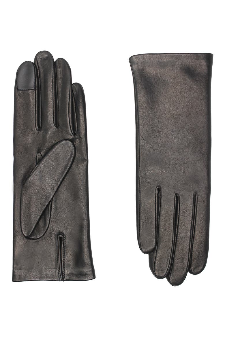 Leather Gloves, Main, color, NOIR TACTILE