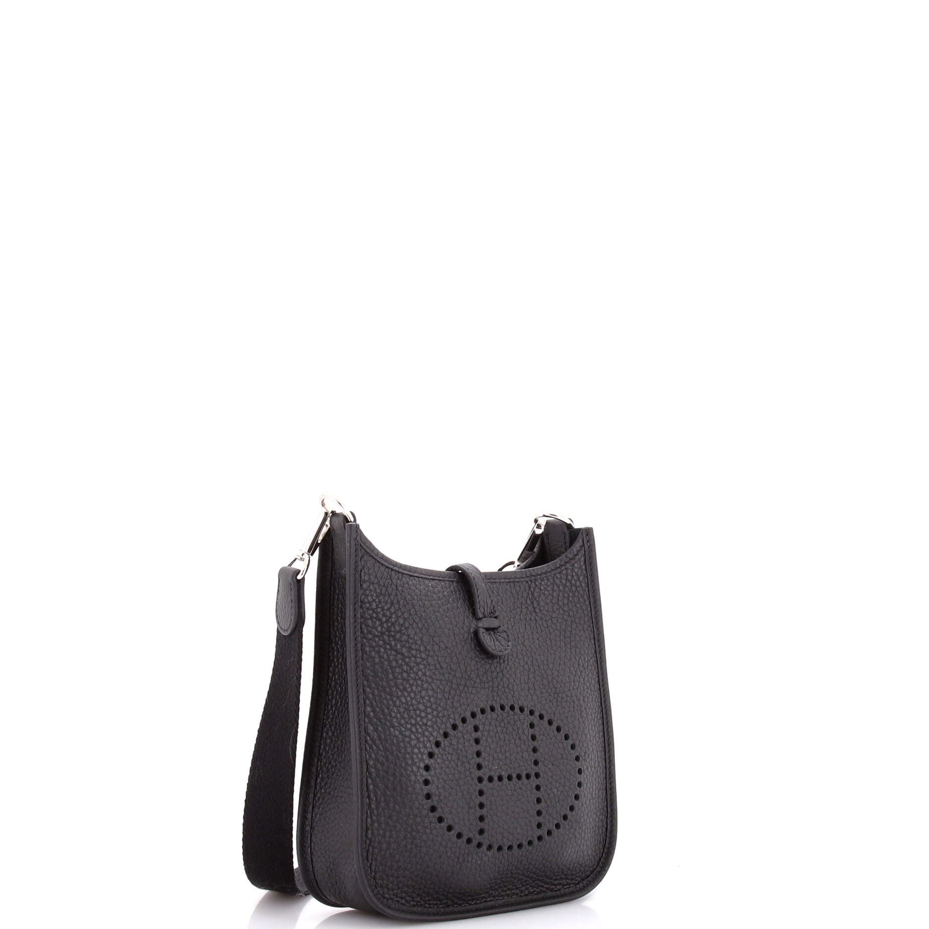 Pre-Owned Hermes Evelyne Bag Gen III Clemence TPM, Alternate, color, Noir