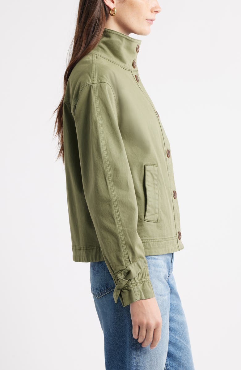 Caslon<sup>®</sup> Cotton Stretch Twill Swing Jacket, Alternate, color, Green Sorrel