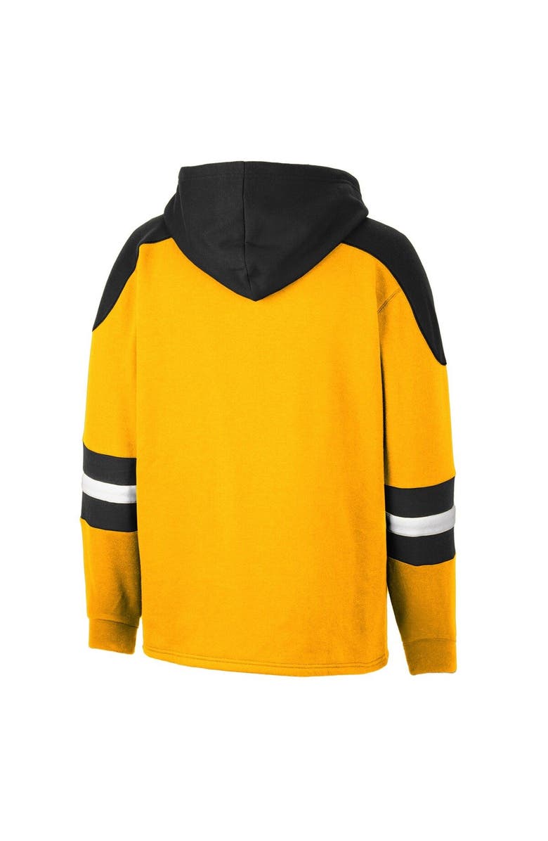 COLOSSEUM Men's Colosseum Gold Iowa Hawkeyes Lace-Up 4.0 Pullover Hoodie, Alternate, color, 