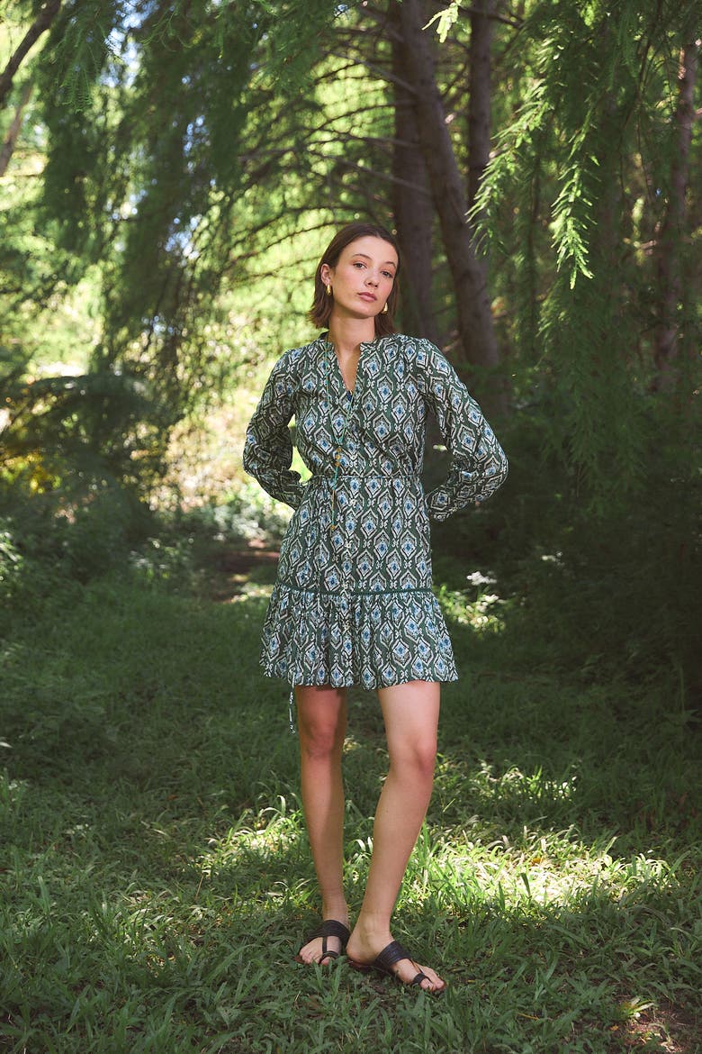 Ines Short Dress, Alternate, color, Green Indra