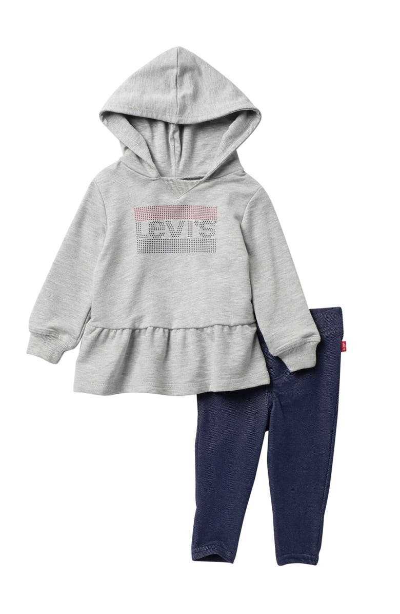 Levi's<sup>®</sup> Peplum Hoodie & Leggings Set, Main, color, 