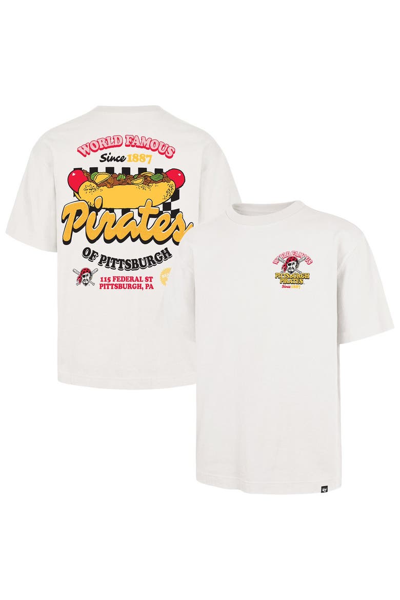 Men's '47 Cream Pittsburgh Pirates Glizzy T-Shirt, Main, color, Cream