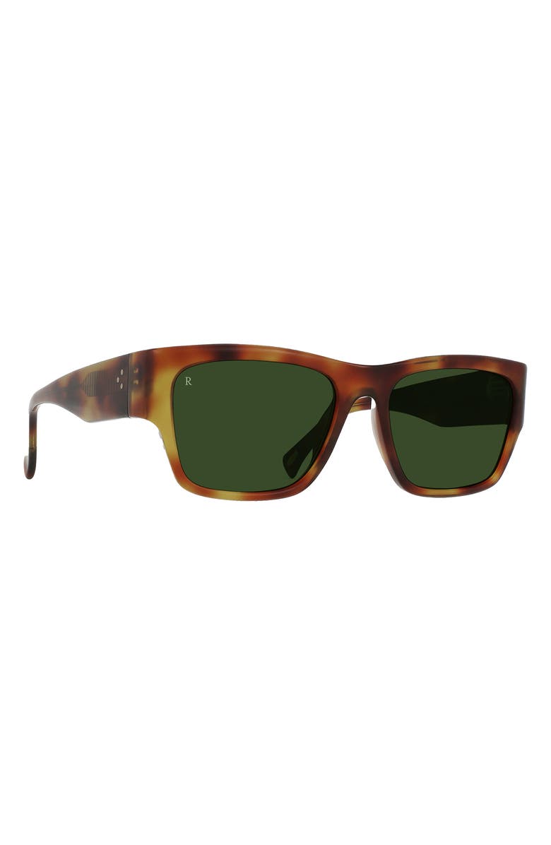 RAEN Rufio 55mm Rectangular Sunglasses, Alternate, color, Split Finish Moab Tortoise
