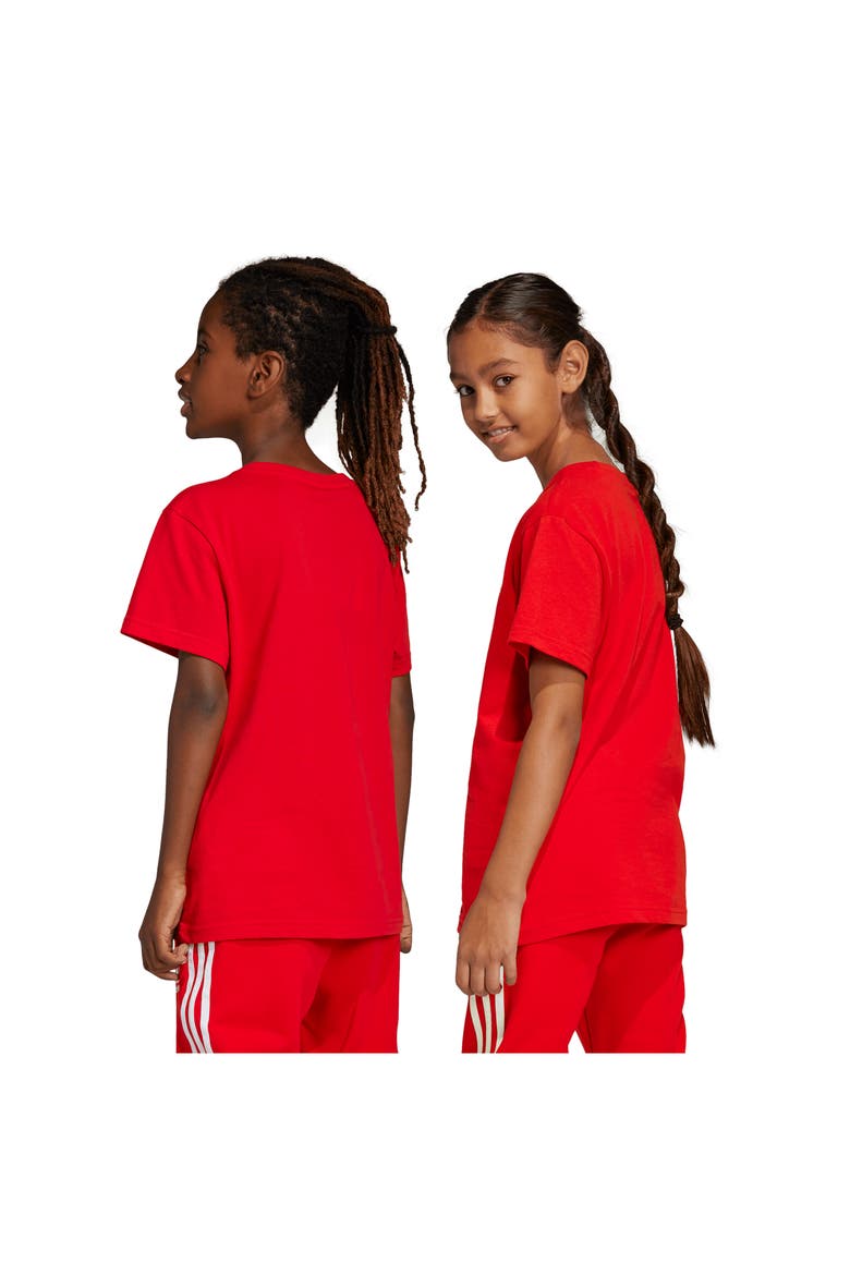 Kids' Lifestyle Trefoil Graphic T-Shirt, Alternate, color, BETTER SCARLET