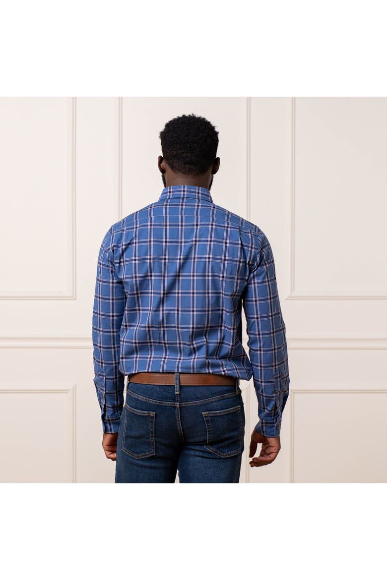 Men's Organic Stretch Poplin Shirt, Alternate, color, Dark Blue Homeroom Plaid