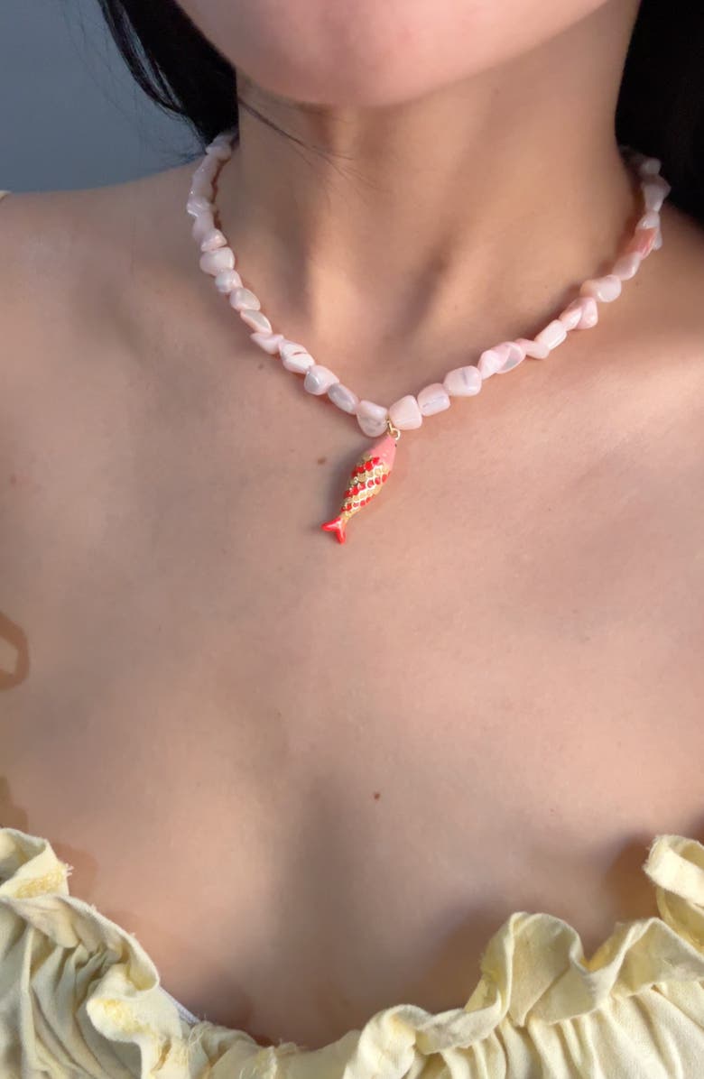 MacRae & Co. Coral Reef Pendant Necklace, Alternate, color, Gold/ Coral Multi