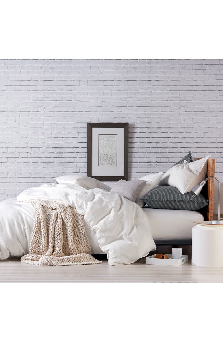 DKNY Pure PURE Comfy Duvet Cover, Alternate, color, White