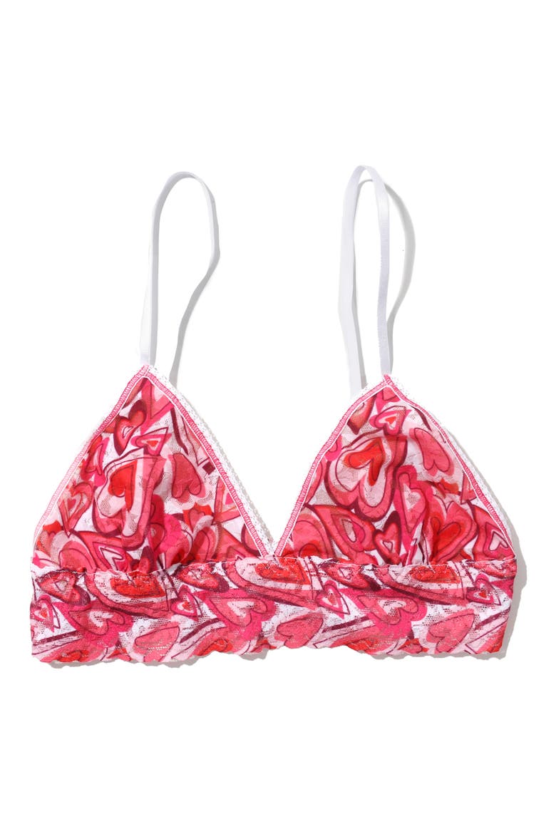 Padded Lace Bralette, Alternate, color, LOTS OF LOVE PINK
