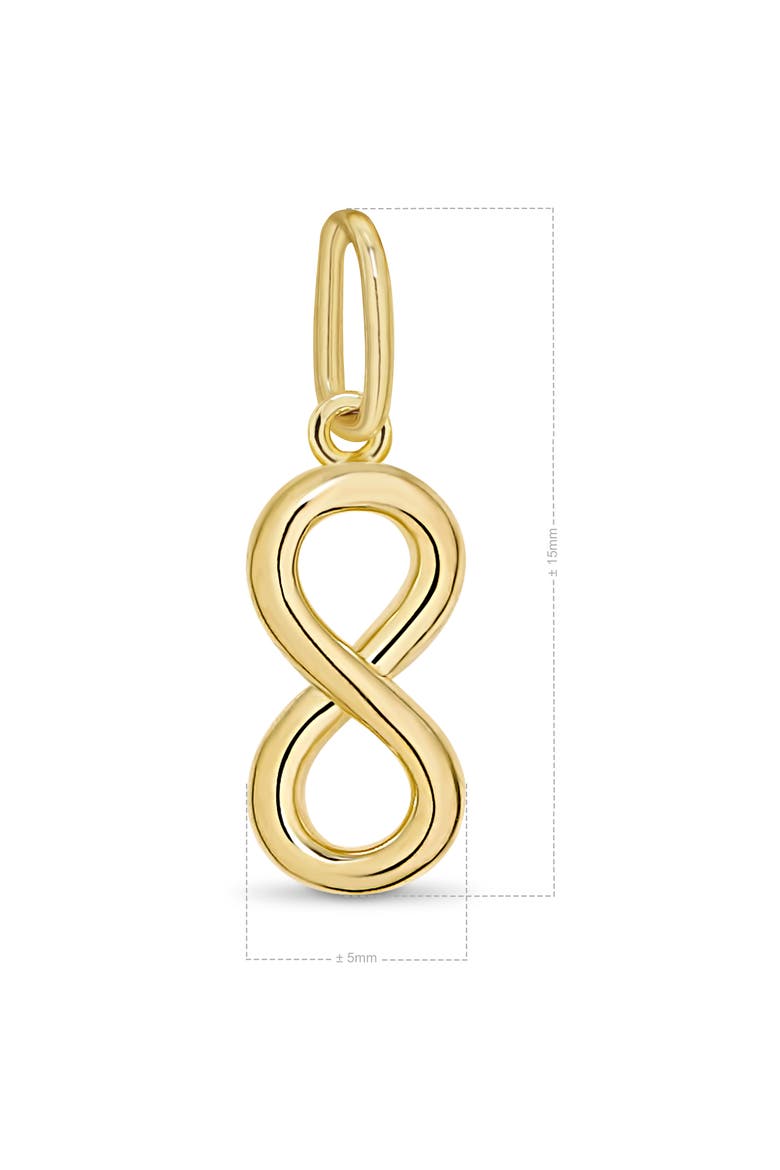 Infinity Pendant in 14K Gold, Alternate, color, Yellow Gold