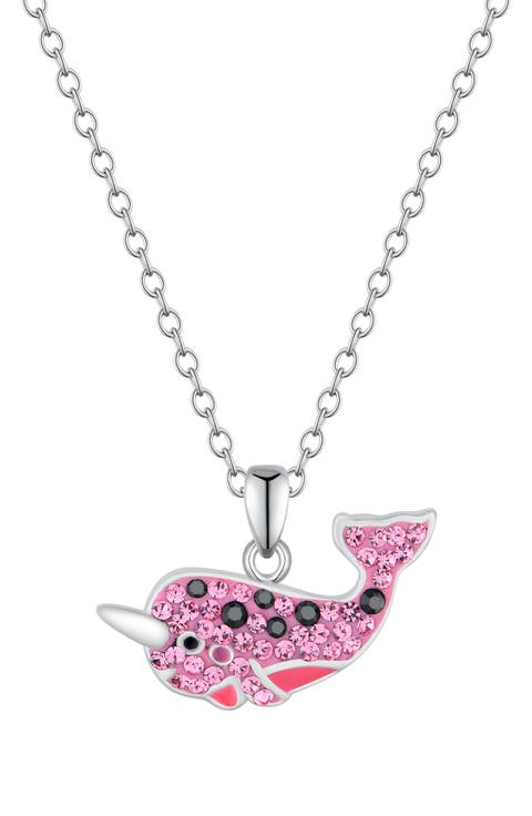 CZ Narwhal Pendant Necklace