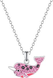 CANDELA JEWELRY CZ Narwhal Pendant Necklace