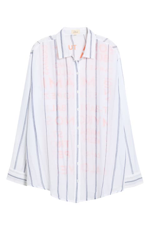 Stripe Cover-Up Shirt