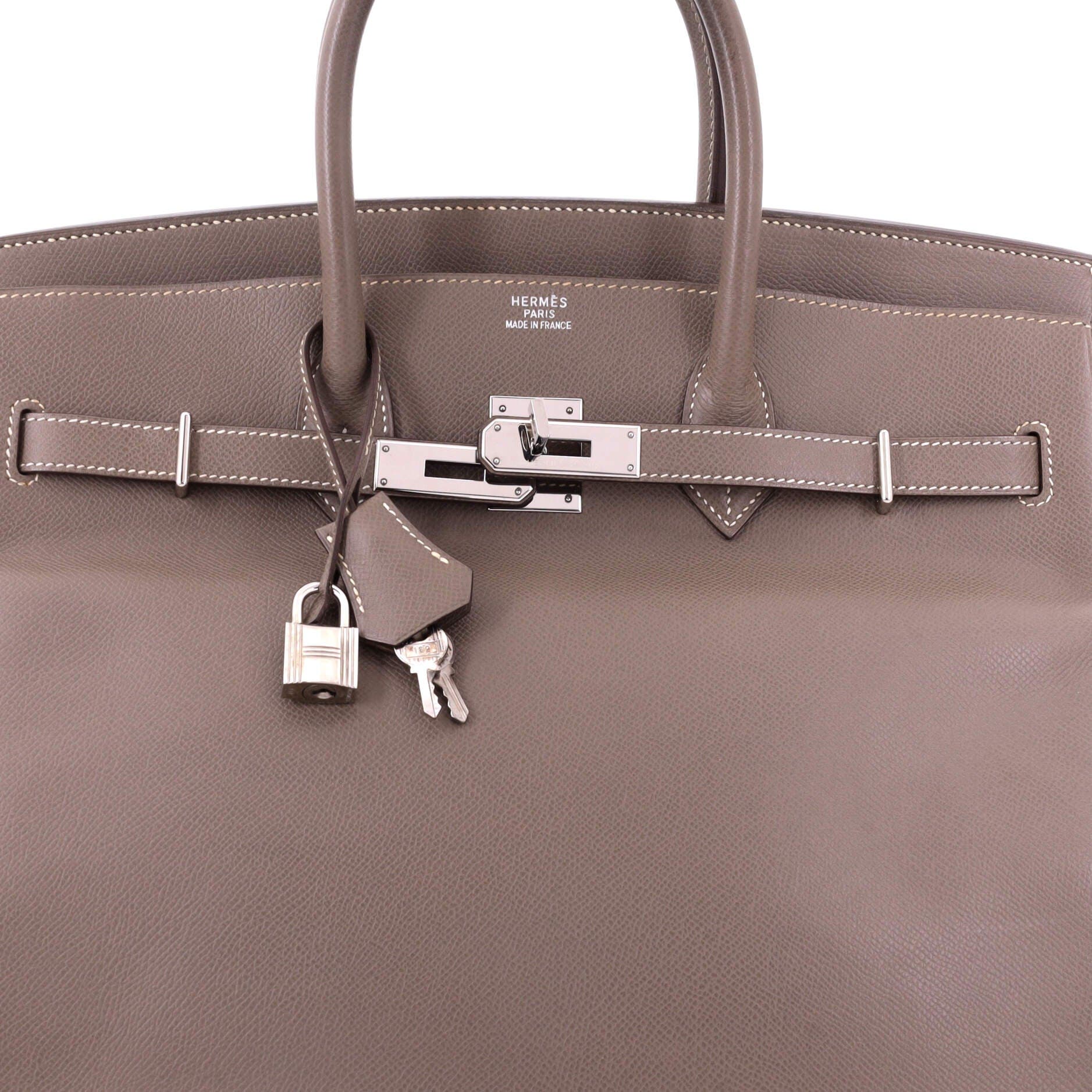 HAC Birkin Bag Grey Epsom with Palladium Hardware 36, Alternate, color, Grey