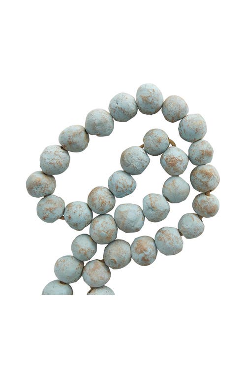 Willow Row Ceramic & Tassel Garland In Teal