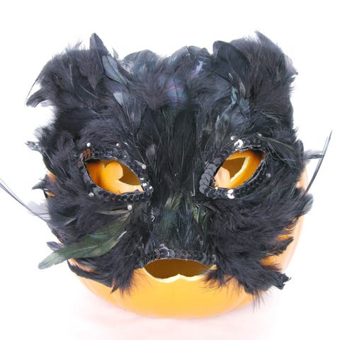 Black Cat Halloween Decorative Costume Mask