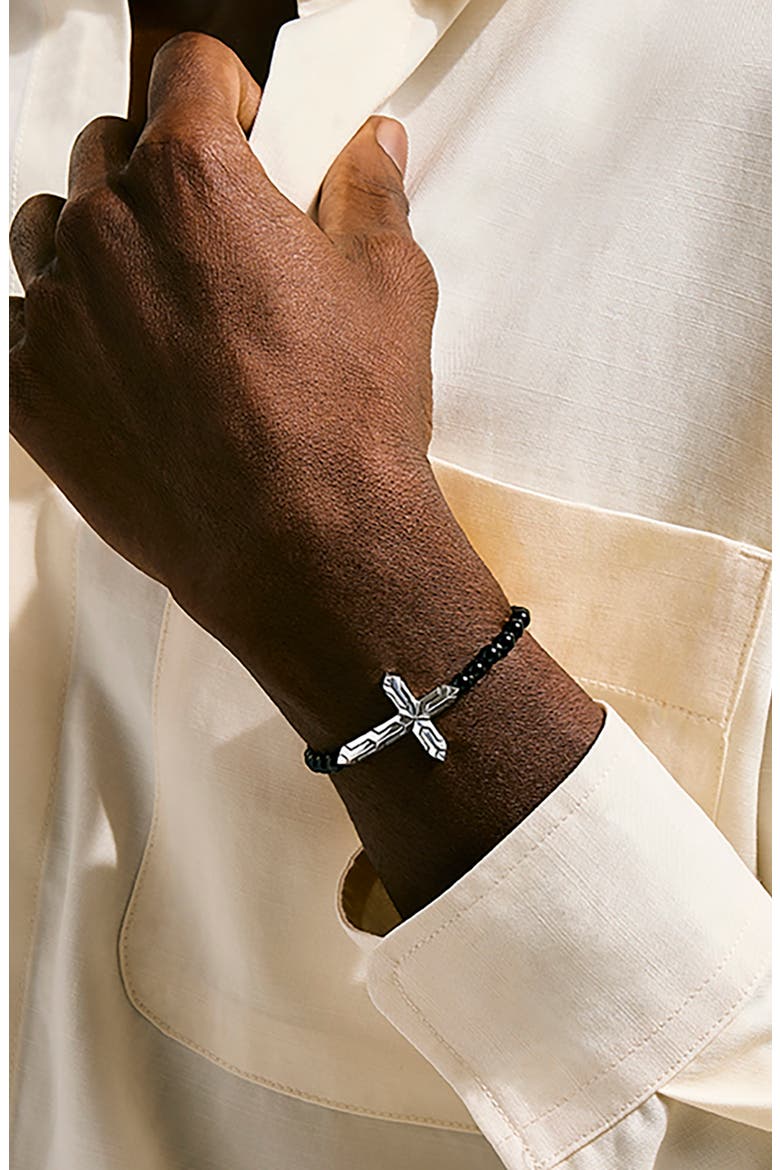 Icon 50 Cross Bracelet, Alternate, color, SILVER