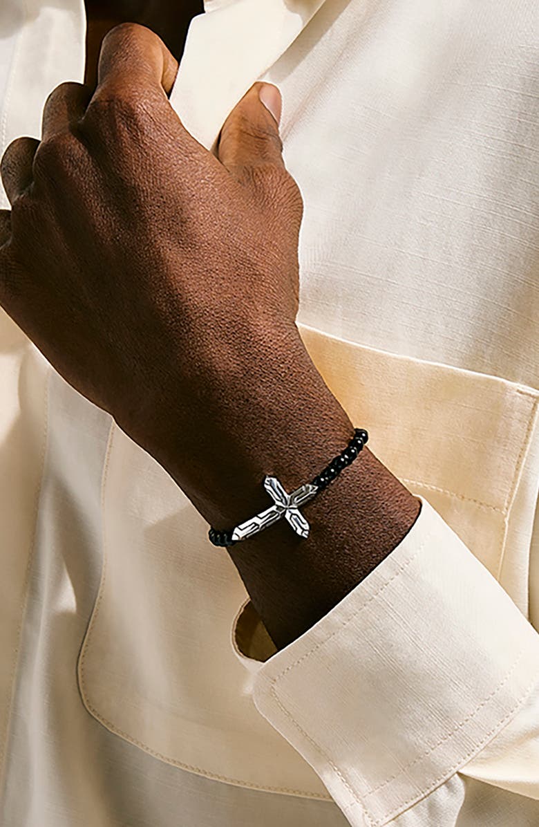John Hardy Icon 50 Cross Bracelet, Alternate, color, Silver