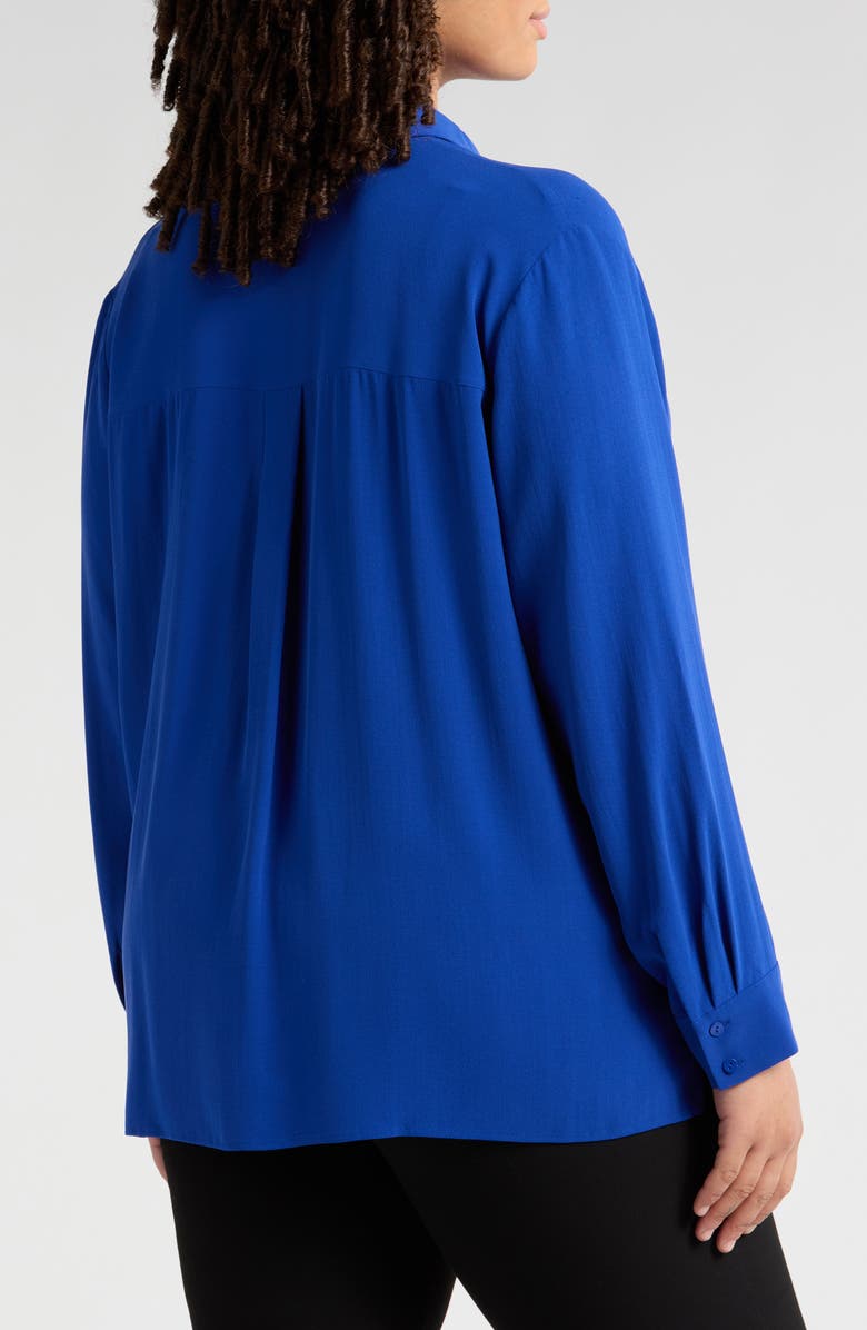 Eileen Fisher Silk Button-Up Shirt, Alternate, color, 