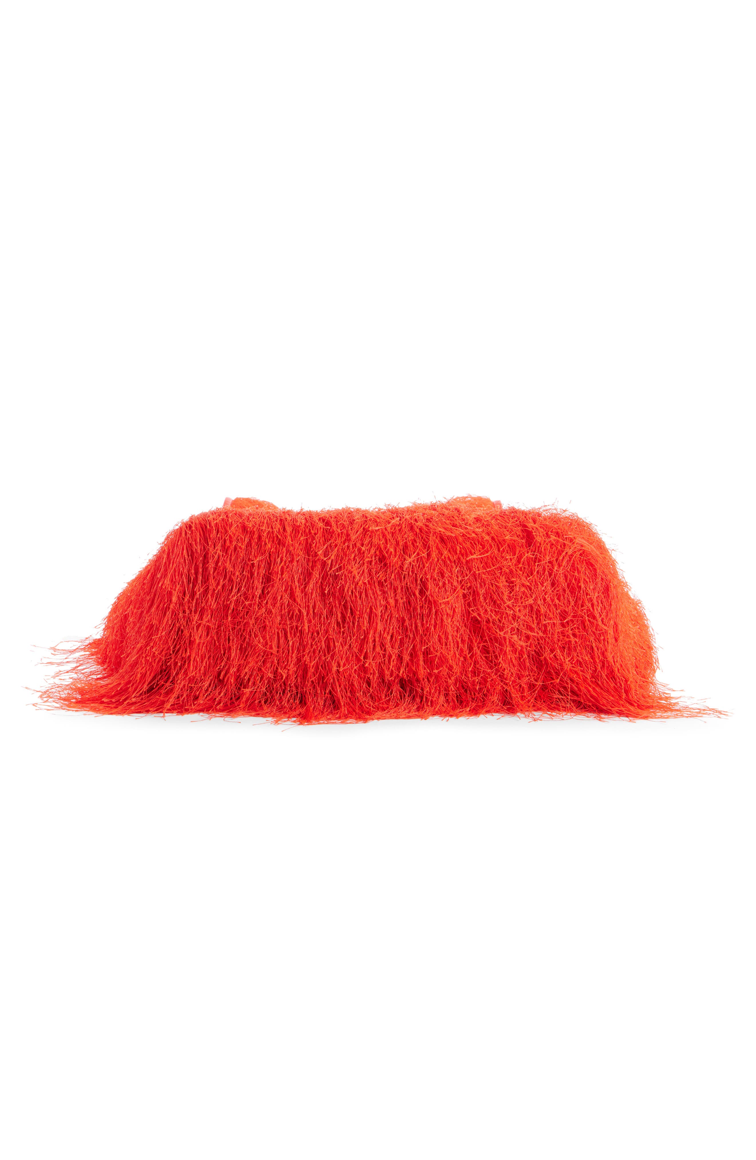 Dries Van Noten Marche Fringe Tote, Alternate, color, 352 Red