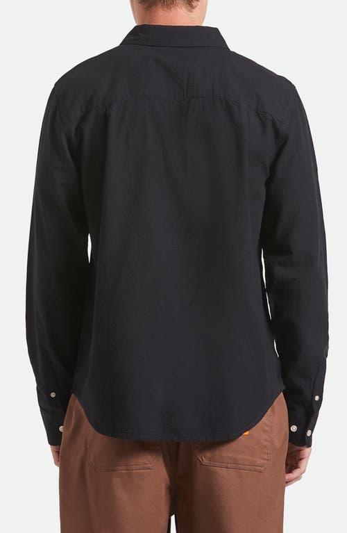 Brixton Charter Cotton Button-up Shirt In Black