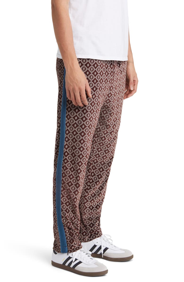 Drôle de Monsieur Monogram Print Velveteen Track Pants, Alternate, color,