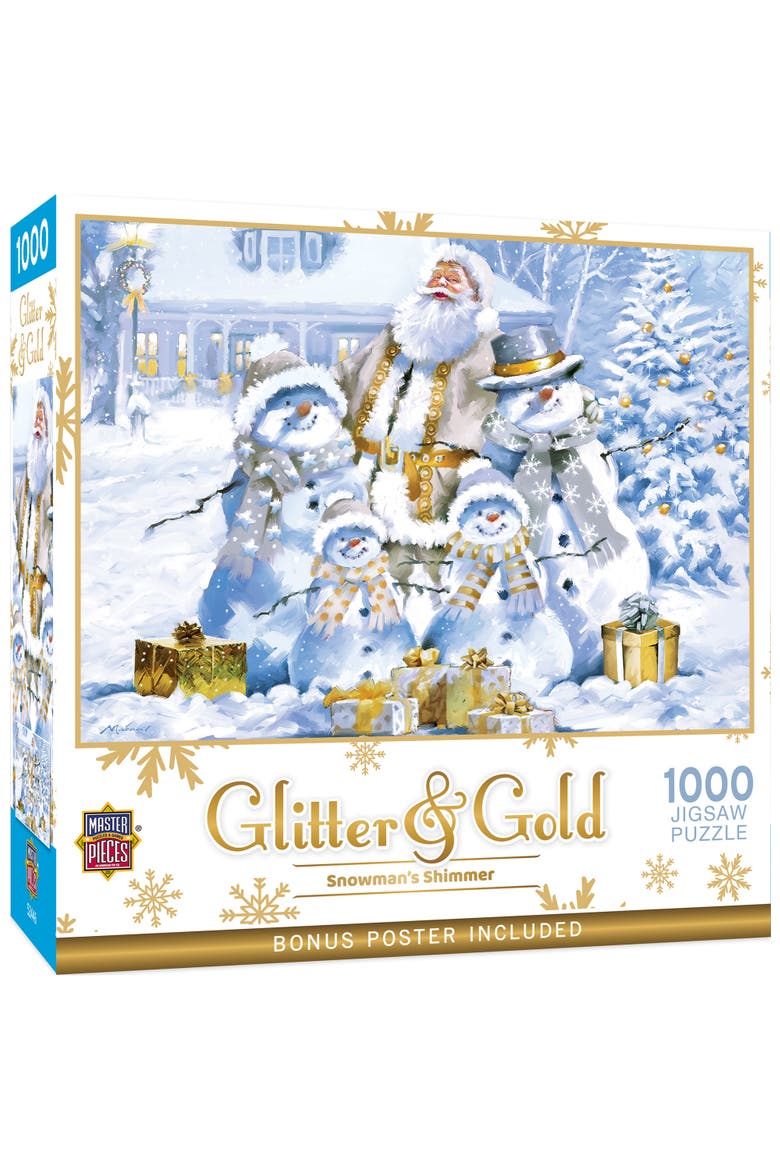 Snowman's Shimmer 1000pc Jigsaw Puzzle, Main, color, Multicolor