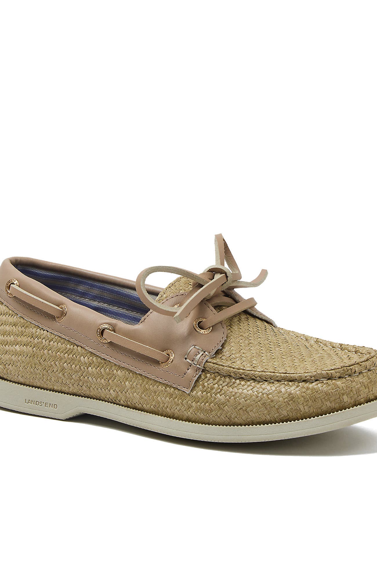 Seaport Woven Boat Shoes, Alternate, color, Warm Almond/Tan