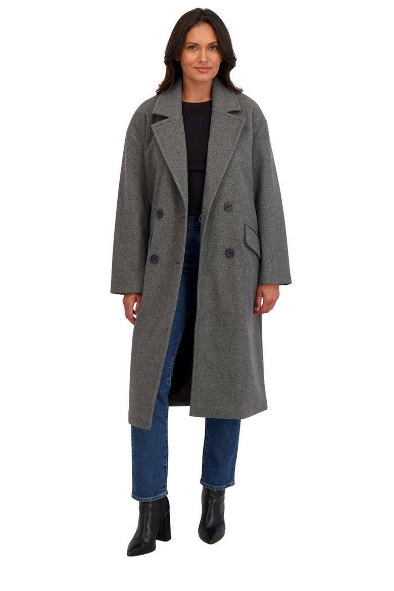 Double Breasted Coat, Alternate, color, CHARCOAL