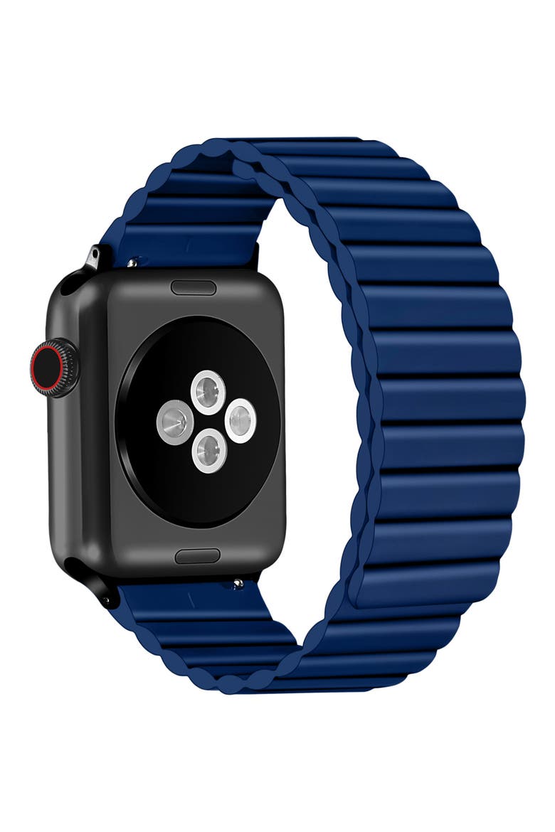 Silicone 22mm Apple Watch® Watchband, Alternate, color, BLUE