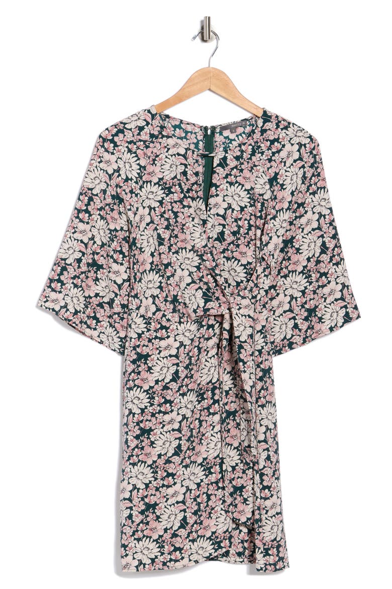 Raglan Sleeve Midi Dress, Alternate, color, ROSE