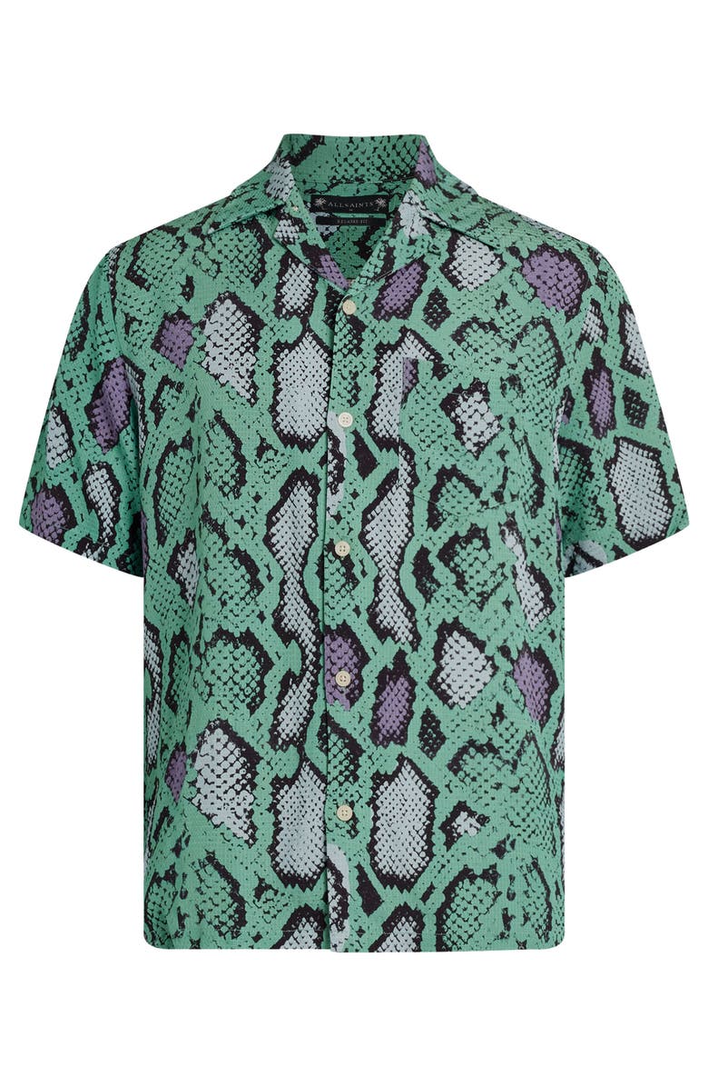 AllSaints Serpenz Camp Shirt, Alternate, color, 