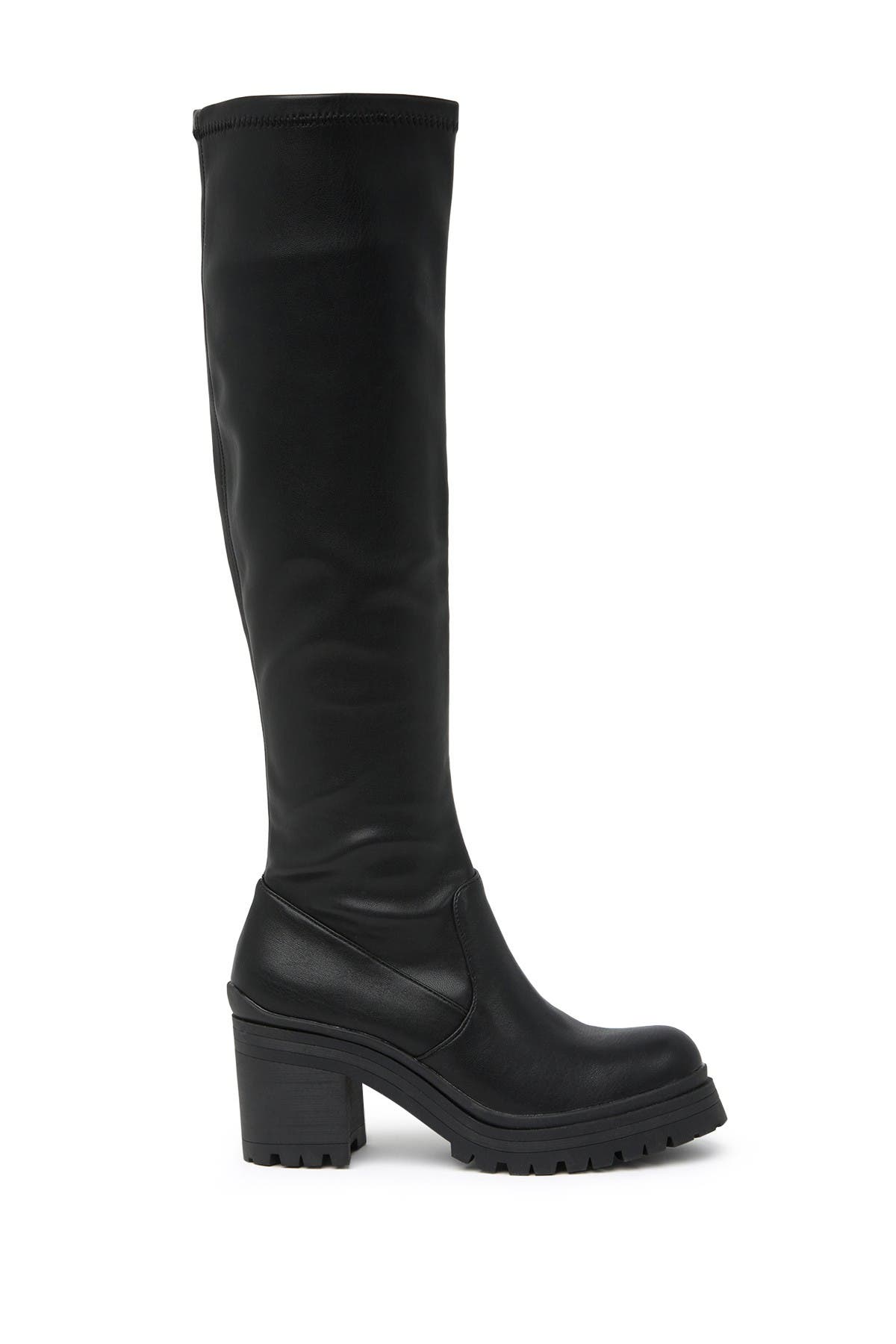 Madden Girl Coretta Knee High Lug Sole Boot, Alternate, color, 