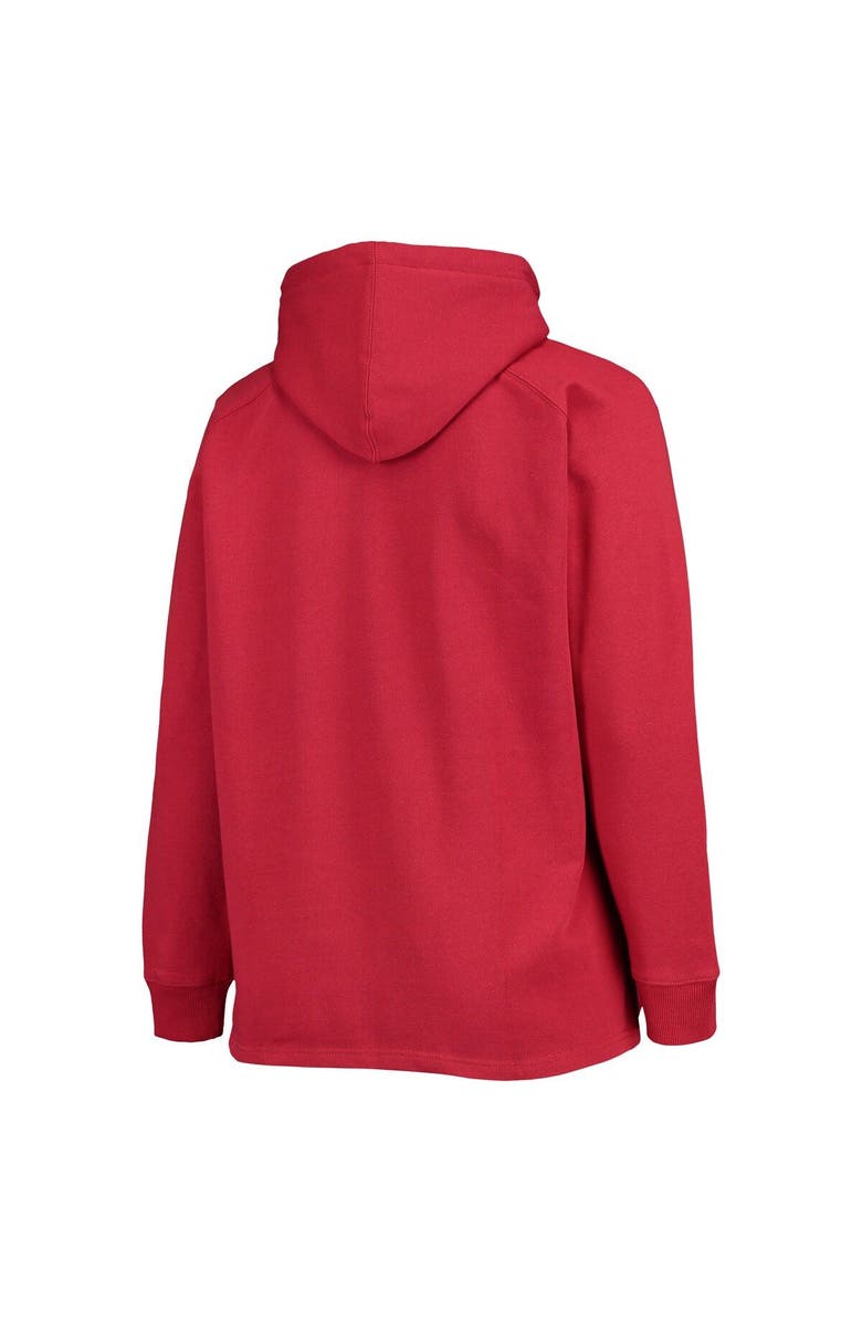 FANATICS Women's Fanatics Branded Cardinal Arizona Cardinals Plus Size First Contact Raglan Pullover Hoodie, Alternate, color,