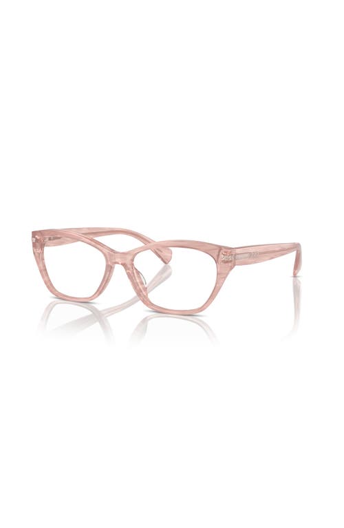 Ralph 55mm Rectangle Optical Glasses In Pink