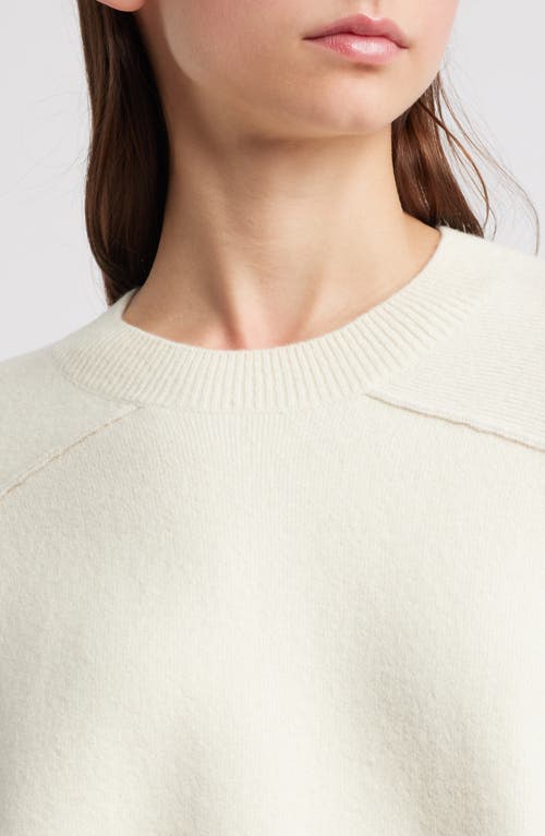 Rag & Bone Bridget Crewneck Wool Blend Sweater In Ivory