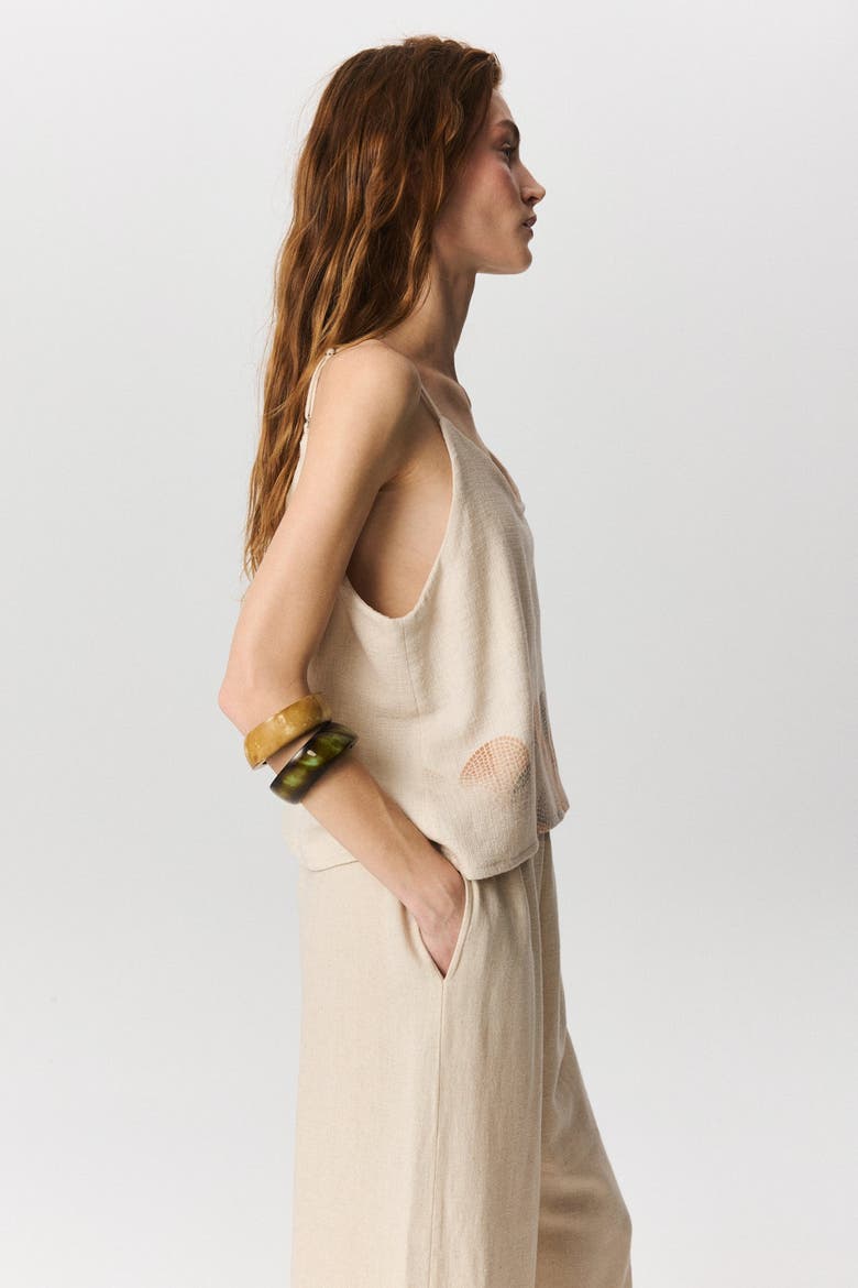 Thalia Strappy Top, Alternate, color, Beige