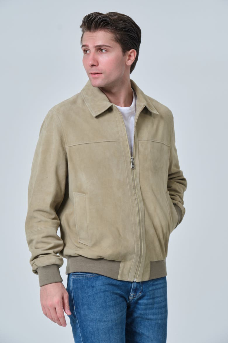 Freddie Suede Jacket, Alternate, color, Sage Green
