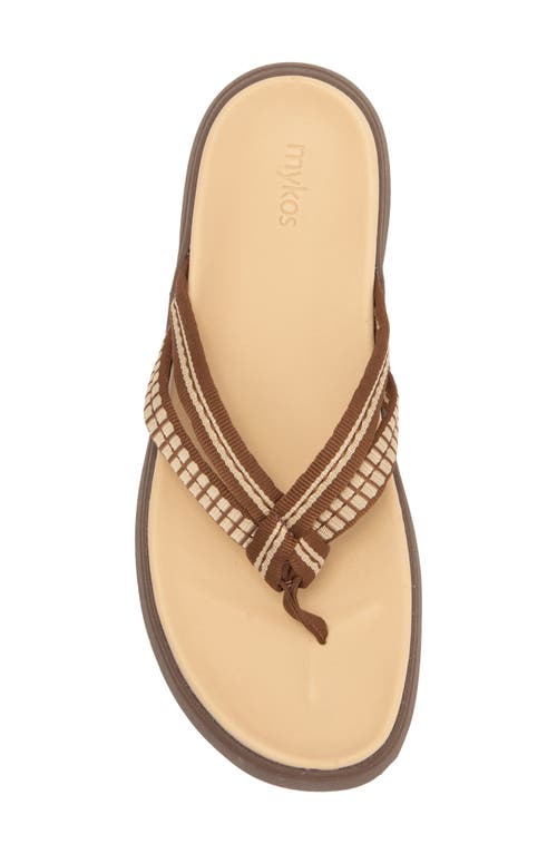 Mykos Nami Platform Flip Flop In Brown