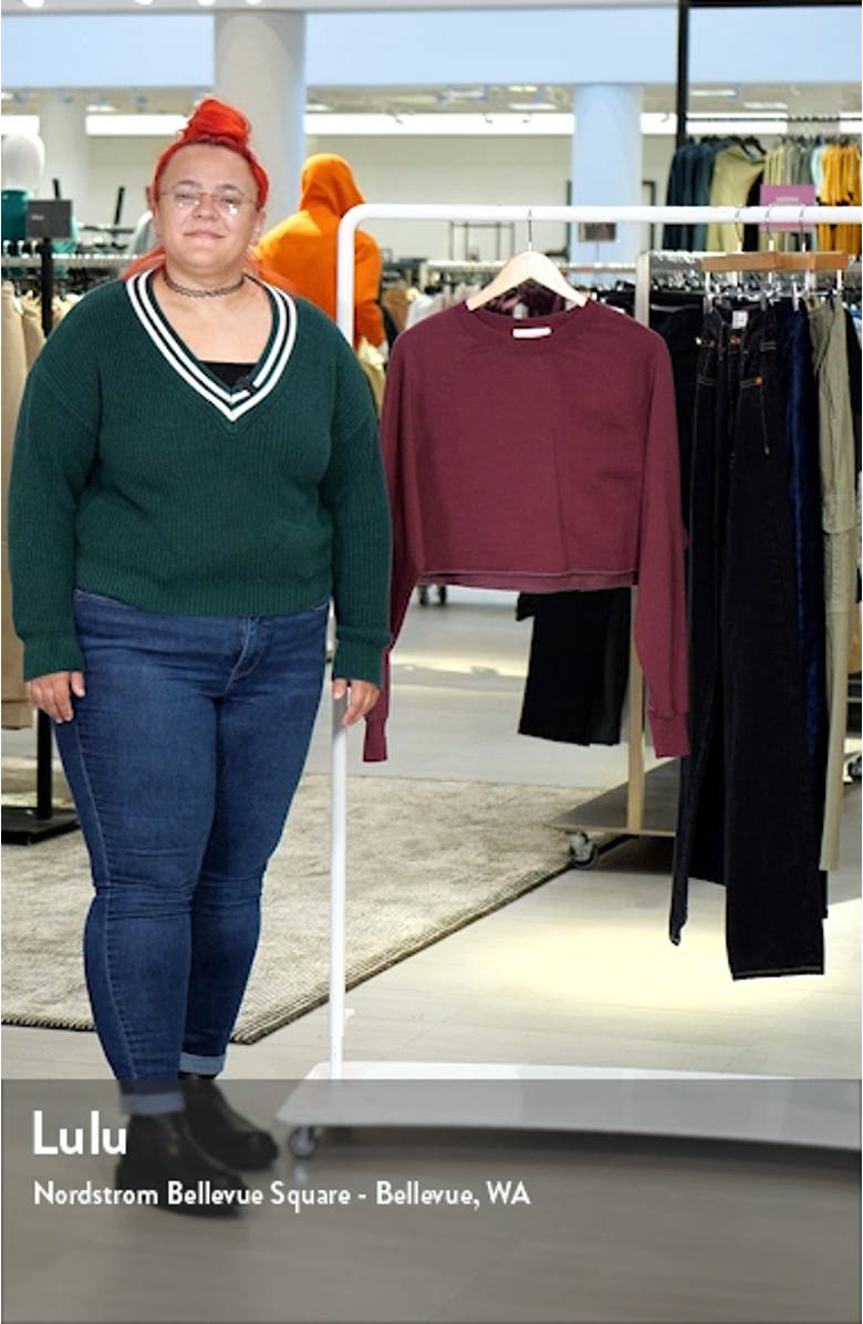 Crop Crewneck Sweatshirt, sales video thumbnail
