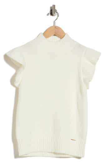 Ruffle Cap Sleeve Sweater